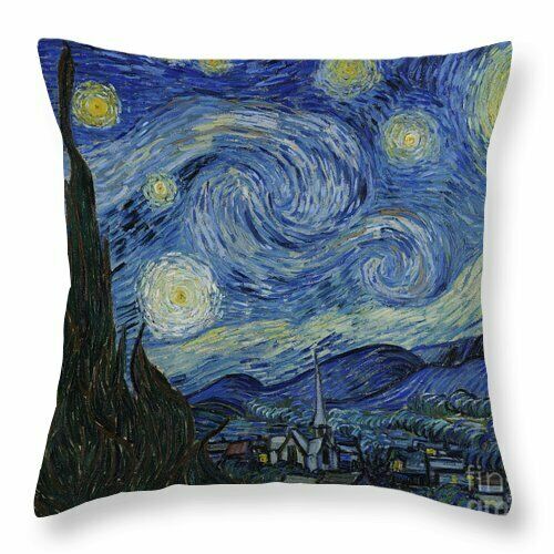 The Starry Night Square Pillow Cover Home Decor
