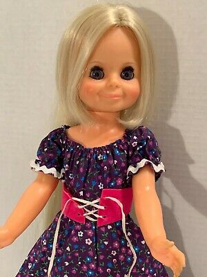 Vintage Ideal Crissy Chrissy Family Movin Groovin Velvet Doll In Loverly Dress