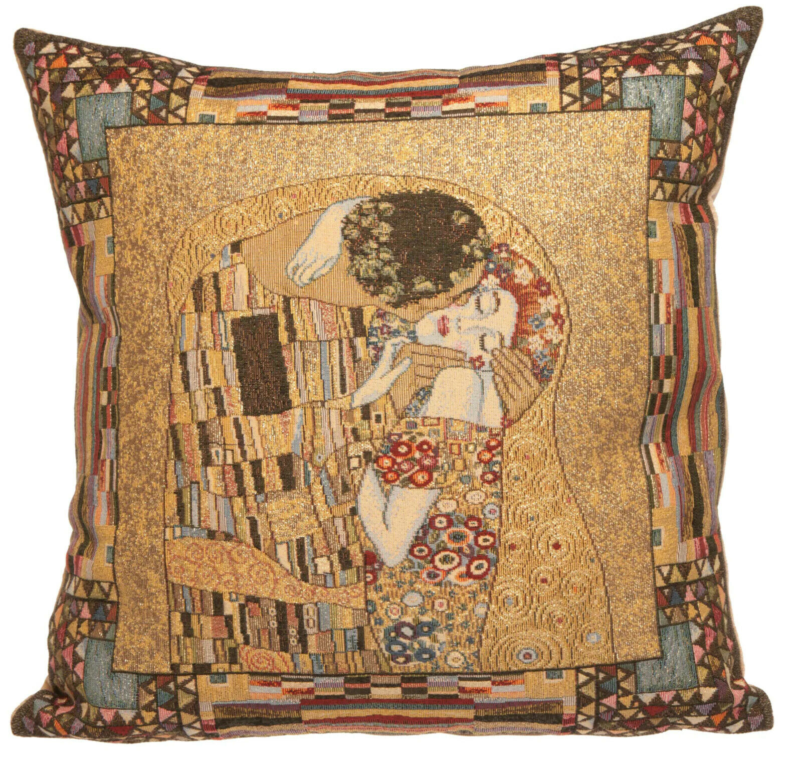 Gustav Klimt The Kiss Square Pillow Cover Home Decor