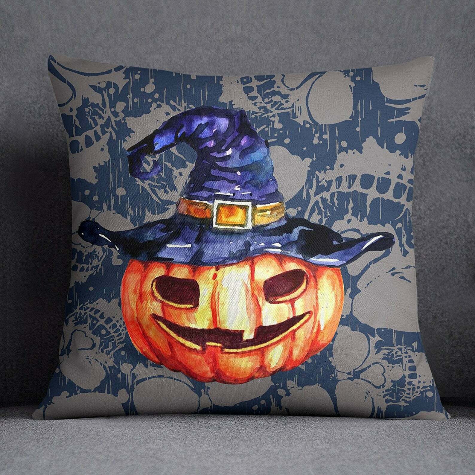 Halloween Pumpkin Square Pillow Cover Home Decor