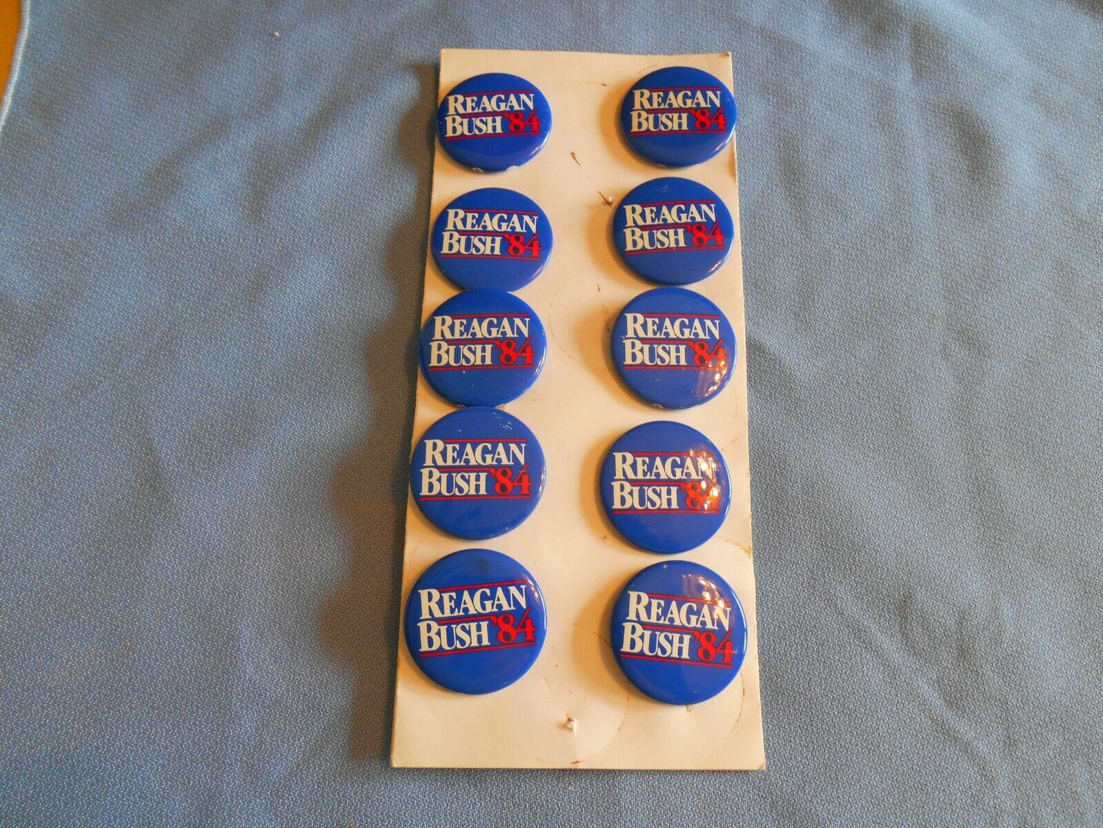 Vintage 1984 Political Election Button Pins Reagan/bush 84 With Ct Brochure