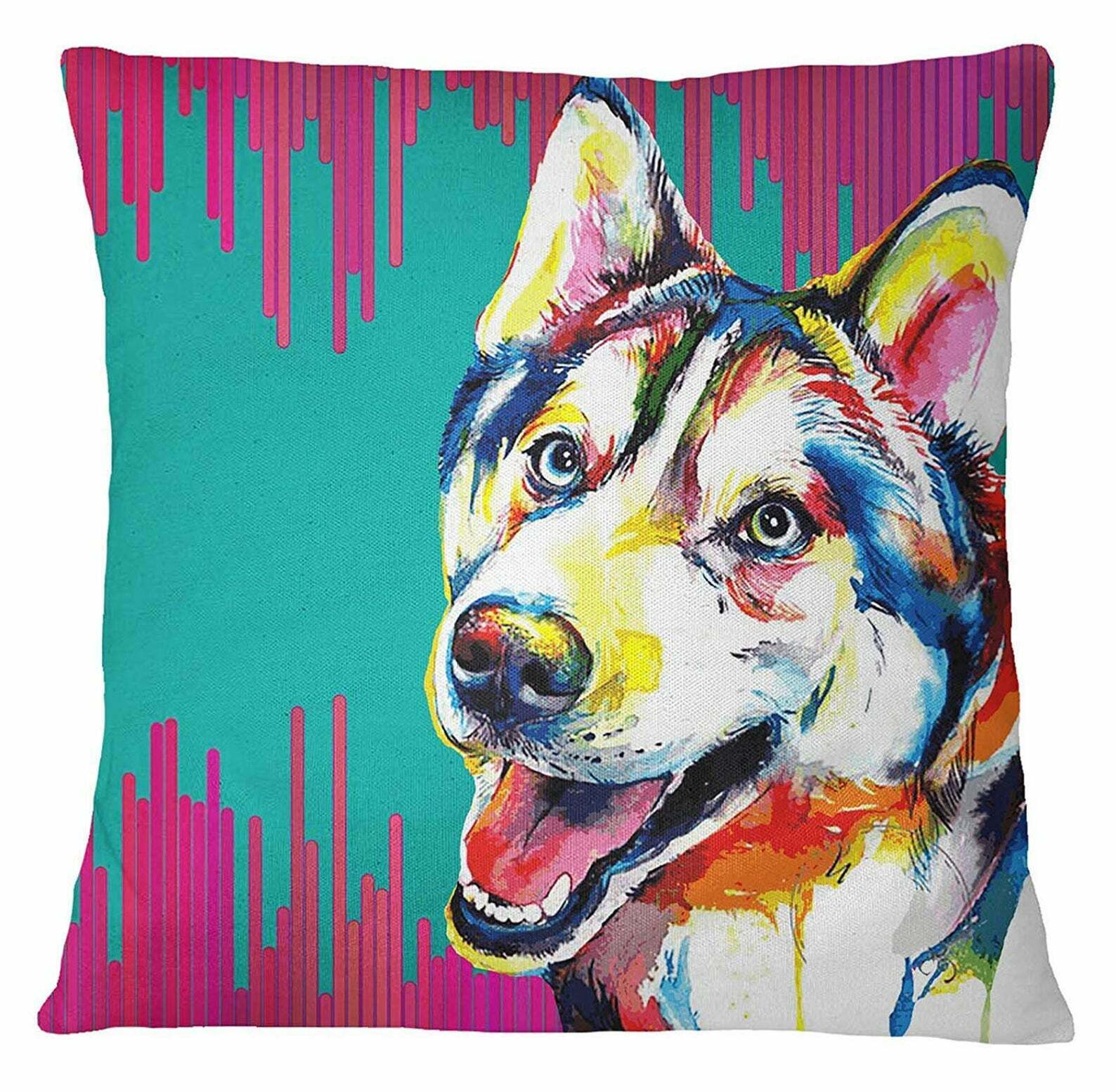 Husky Dog Square Pillow Cover Home Decor