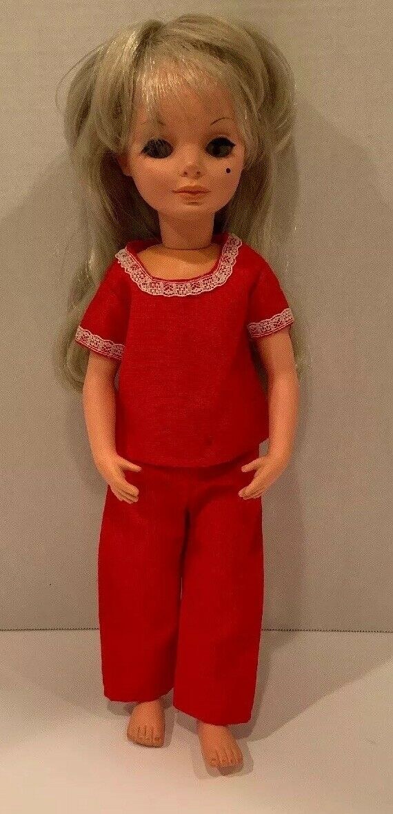 Red Pant Outfit For 17" Alta Moda Furga S Doll/ideal Crissy - No Doll